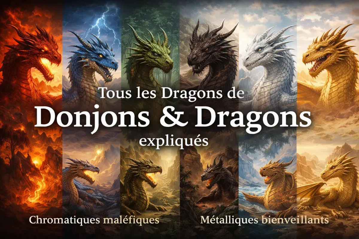 tous les dragons de Donjons et Dragons en image