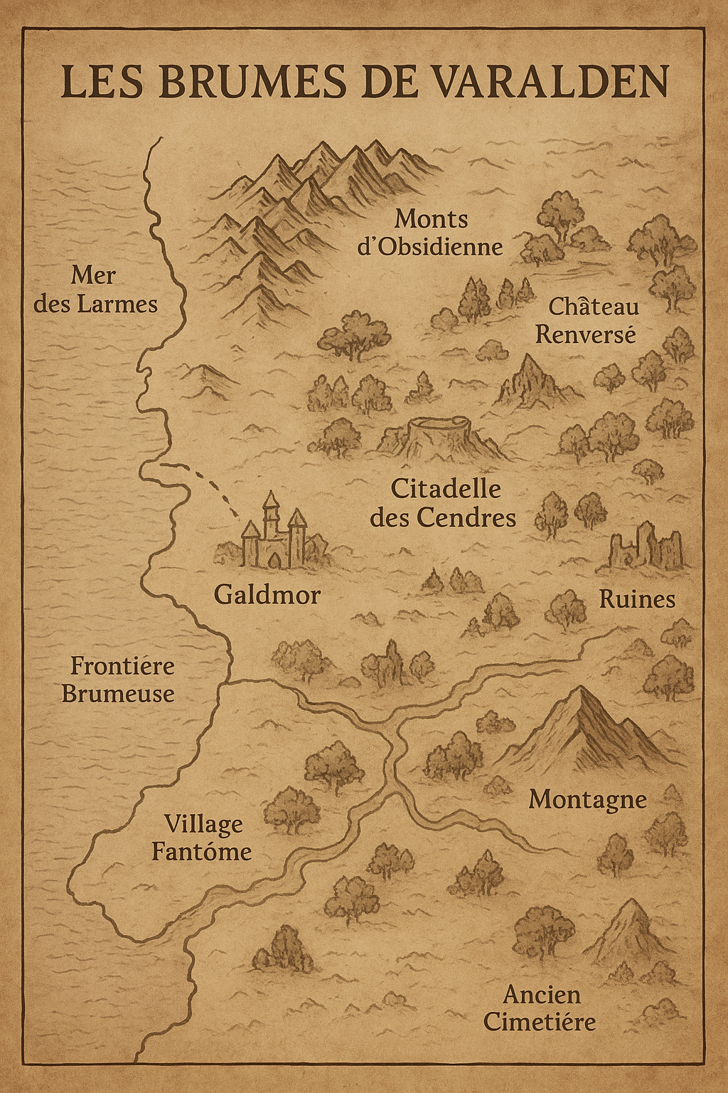 carte du royaume de Varalden